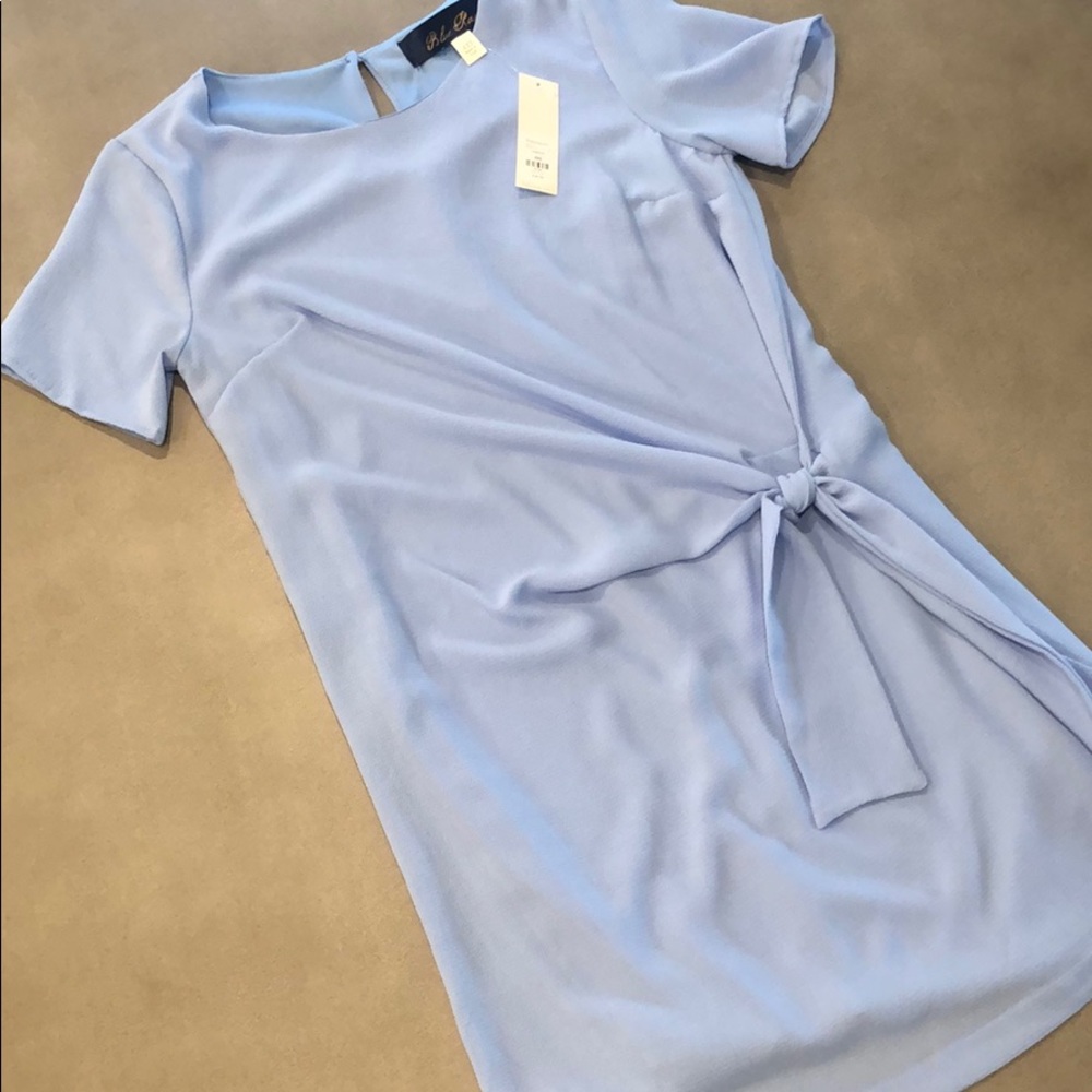 Blue Tie Front Dress